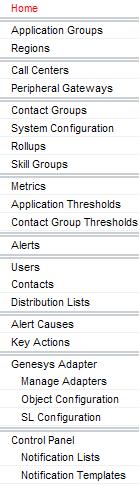 view agent group, queue, and filter combinations on the View Genesys Configuration page. Only one Genesys Adapter can be viewed or edited at a time.