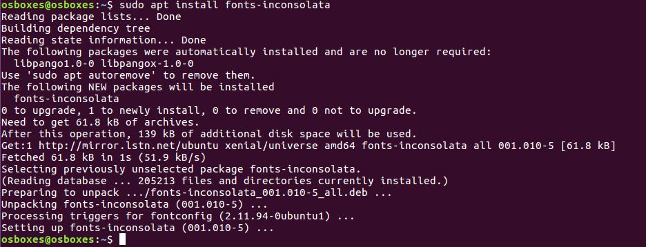 Next, we will demonstrate installing a new font.