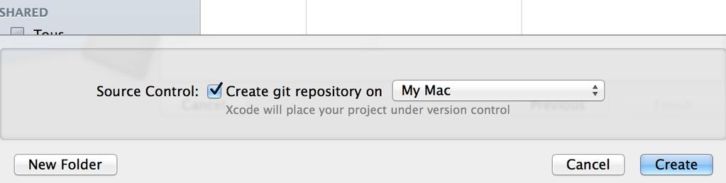Figure 9: Create Git project with Xcode Figure 10: Add a remote repository - Step 1 Figure 11: Add a remote repository - Step 2 7.3.