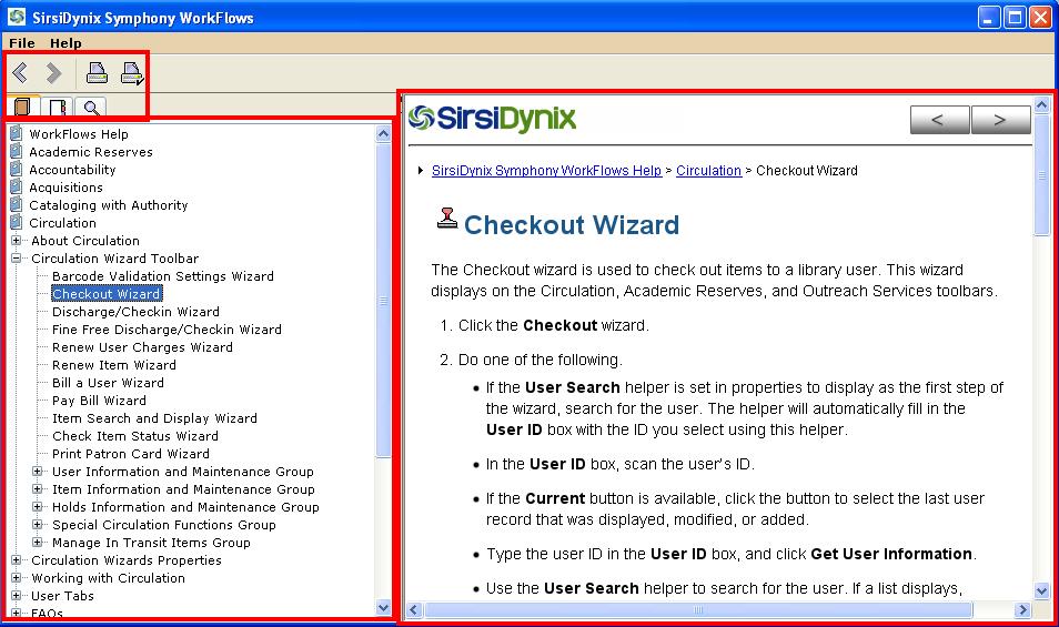 Help Files The SirsiDynix Symphony system comes with an extensive set of online Help files.
