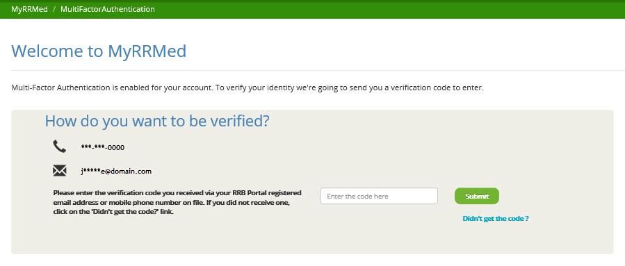 Enter the code in the field provided on the verification page. Upon successful validation of the verification code, you will be able to access the portal.