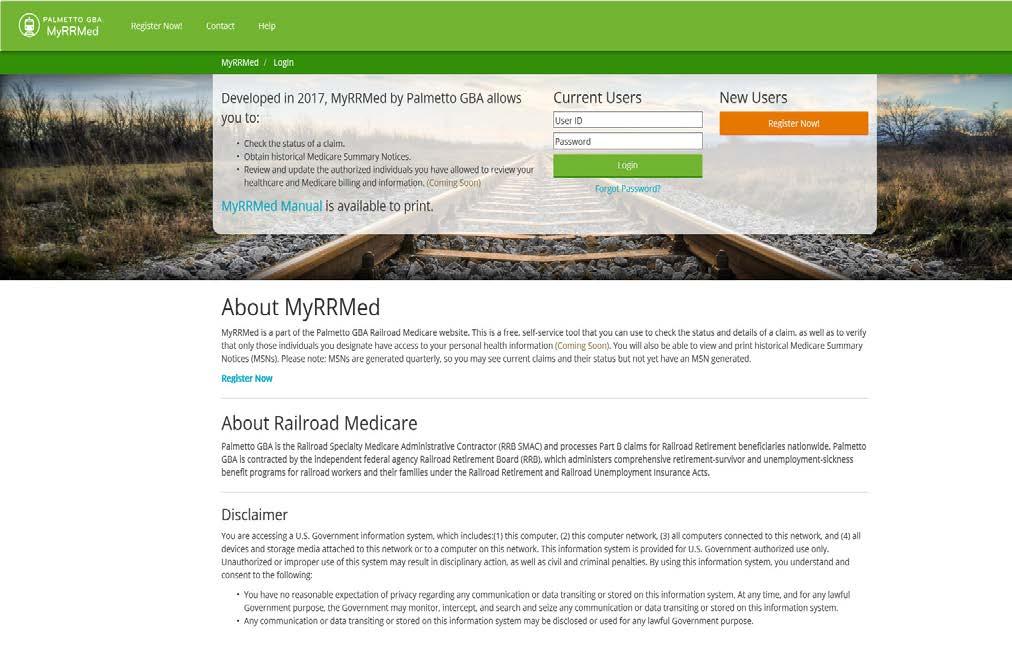 It s easy to register. Just go to the MyRRMed link from PalmettoGBA.com. You ll see the MyRRMed introduction screen.
