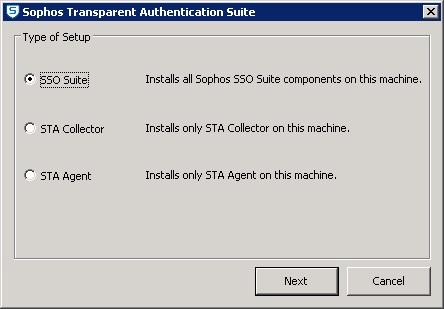 3 Installation Type of Setup Select STA Agent if you want to monitor user authentication requests on the domain controller and send information to the Collector for