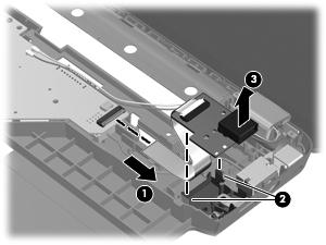Rear USB board NOTE: The rear USB board and cable are included in the USB Board Kit, spare part number 603683-001. Before removing the rear USB board, follow these steps: 1. Shut down the computer.