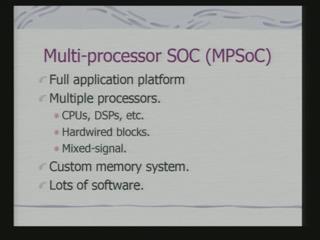 (Refer Slide Time: 15:13) This multiprocessors SOC or MPSoC, they are typically full application platforms.
