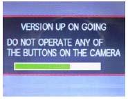 8) During the firmware update the below screen will be displayed on the LCD.