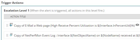 GETTING STARTED GUIDE: NETFLOW TRAFFIC ANALYZER 10. Complete the Trigger Actions and Reset Actions panels as necessary.