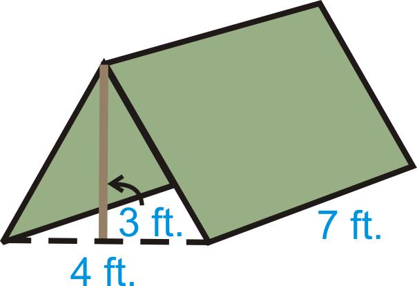www.ck12.org Chapter 1. Volume of Prisms and Cylinders Solution: First, we need to find the area of the base. That is going to be B = 1 2 (3)(4) = 6 ft2.