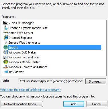 Adding Windows Firewall Exceptions If the program you want to allow through your firewall does not