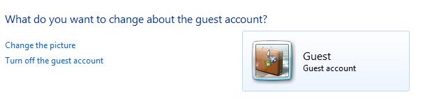 Best Practice: Disable the Guest Account Control Panel User