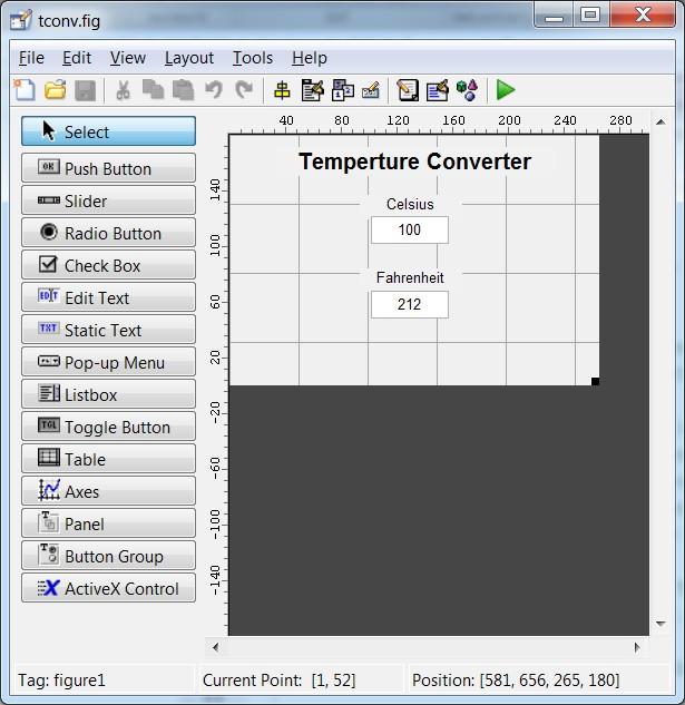 Guide Guide is a Computer Aided Design tool for MATLAB Graphical User Interfaces. It allows you to select different types of graphic objects and drag them into position on to a figure.
