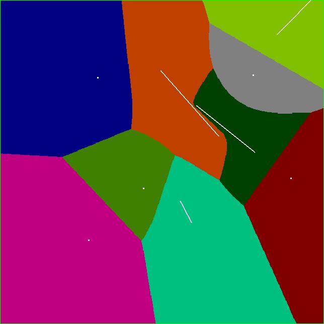 Voronoi Diagram Properties Within a bounded region,