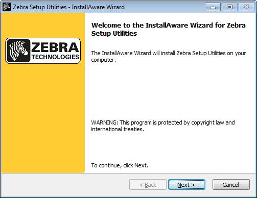Printer Setup and Operation Install the Printer Driver and Connect the Printer to the Computer 69 Run the Zebra Setup Utilities Installer 4. Save the program to your computer.