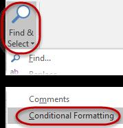 Note: If clearing Conditional Formatting from selected cells, make sure select the correct