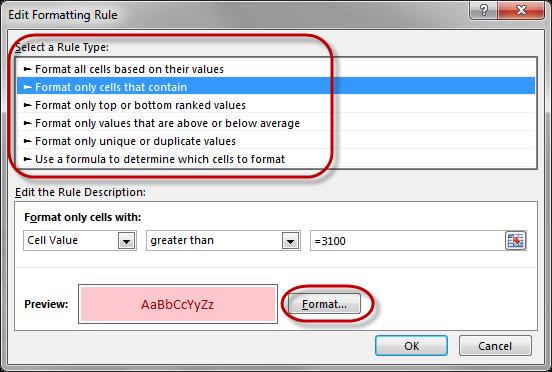 Manage Rules will allow the user to create, edit, delete, and view all conditional formatting in the workbook.