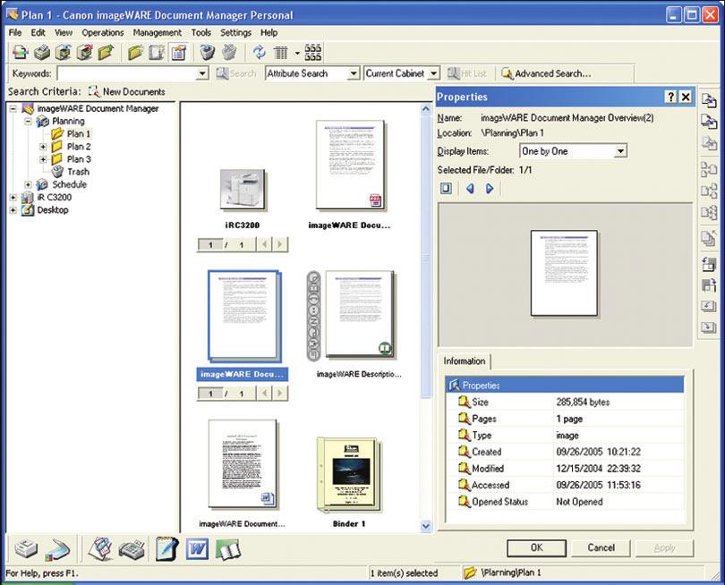 EXTEND DOCUMENT DISTRIBUTION TO THE DESKTOP The imagerunner 3030/3025 systems, coupled with Canon s imageware Document Manager Personal software, provide powerful tools to organize and manage files