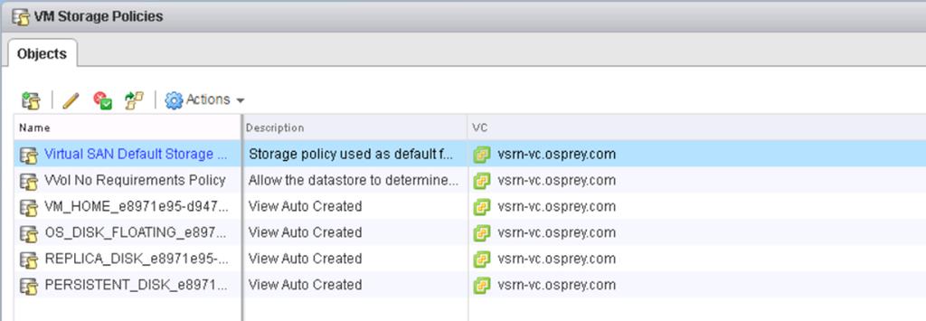 Each policy can be edited but it is recommended to refer to design and sizing guide for vsan 6.x located here before making any change to the policy. 4.1.