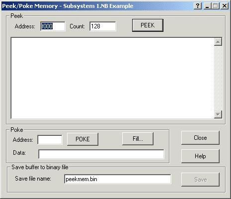 Peeking and Poking Memory Windows, and then select Debug Device Manager. You can view (peek) and modify (poke) the memory contents of a device that you are debugging.
