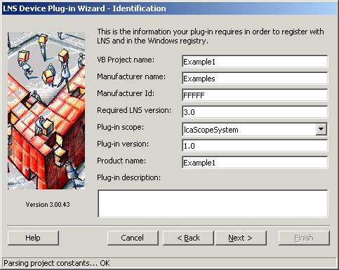8. Enter Example1 as the Product Name, and then click Next. The wizard s Command Table window opens.
