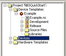 The NodeBuilder Project Manager initially contains three panes, the Project pane, the Edit pane, and the Results pane.
