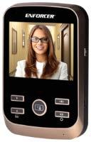 When a guest or visitor presses the doorbell button on the camera unit, the homeowner can use one of up to three lightweight wireless LCD monitors to see who is requesting entry, speak with the