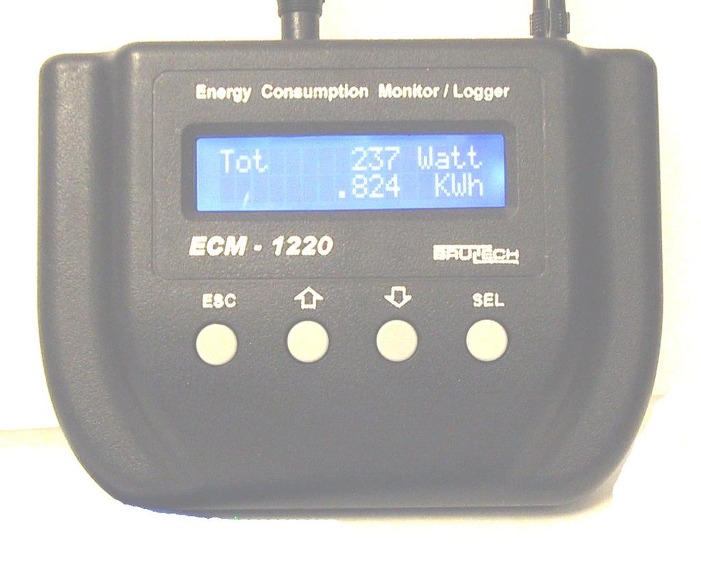 2 Introduction / How It Works The ECM-1220 Monitor / Logger is a two channel power meter. It tracks and records the true (real) power consumed by an electrical load.