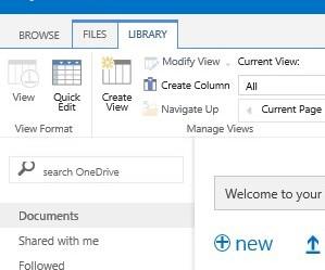 To change your file library to the Classic interface and access the Ribbon options: 1.
