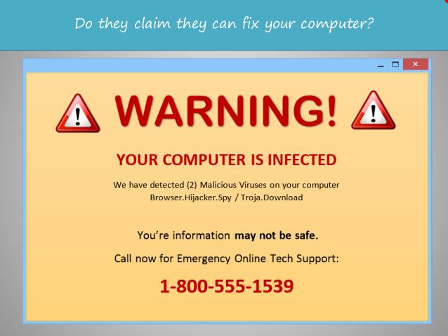 Do they claim that they can fix your computer?