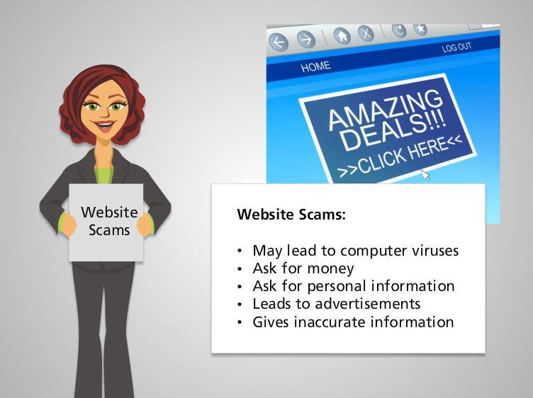 Website Scams Many websites are not trustworthy.