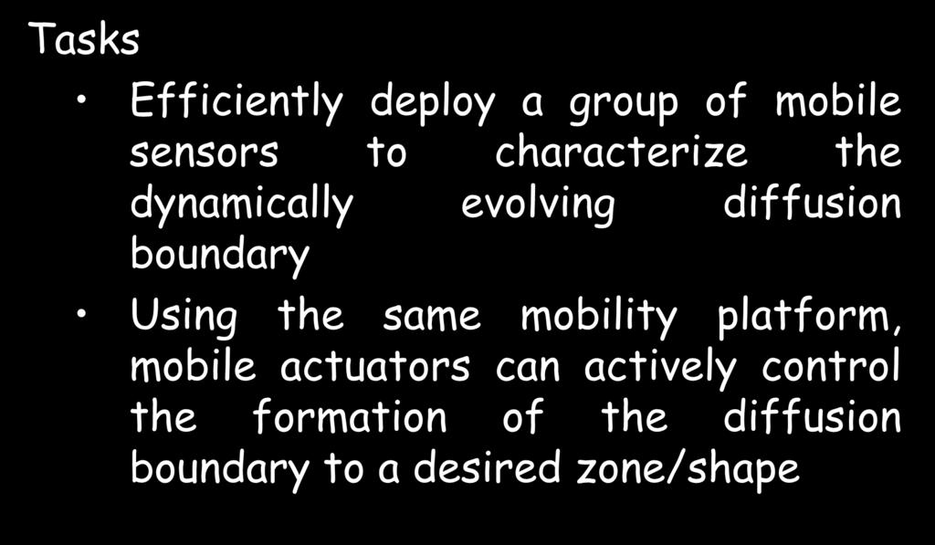 diffusion boundary Using the same mobility platform, mobile actuators