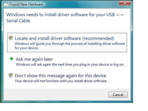 Windows Vista/2008 Driver Installation Installing Window Vista/2008 Device Driver 1. Run Windows Vista/2008 2. Connect USB MultiPort to your PC s USB port. 3.