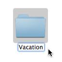 Type the desired name for your folder.