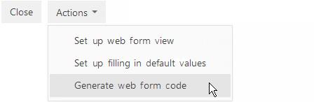 User guide EMBEDDING THE WEB FORM ON YOUR WEBSITE Based on the web form setup implemented in previous steps, bpm online will generate the HTML code of the web form.