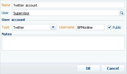 User guide Fig. 303 External resource account card In the [Name] field enter the user account name for the system to identify it. This is a required field.