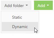 Records in the list that meet the conditions of the dynamic folder will be included into this folder automatically.