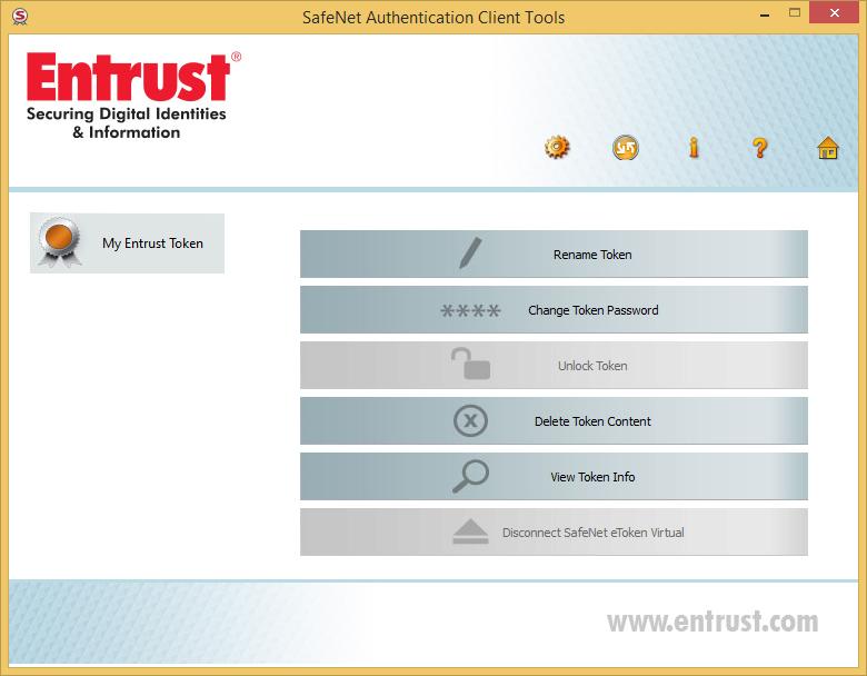 Installing your Entrust certificate on a token 3 Click the