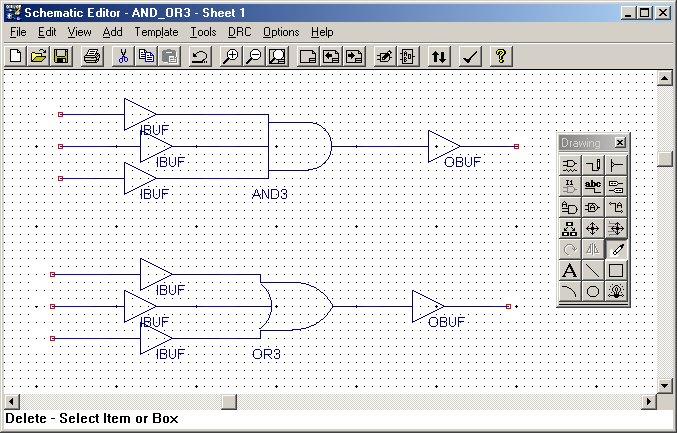 The Schematic Editor should look like this: 8) Add names for each node: Press F4 Enter the Net Name: A