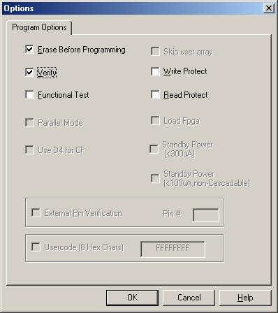 16) In the Programmer window choose Program from the Action menu. The following window will appear: To load the program into the CLPD click OK.