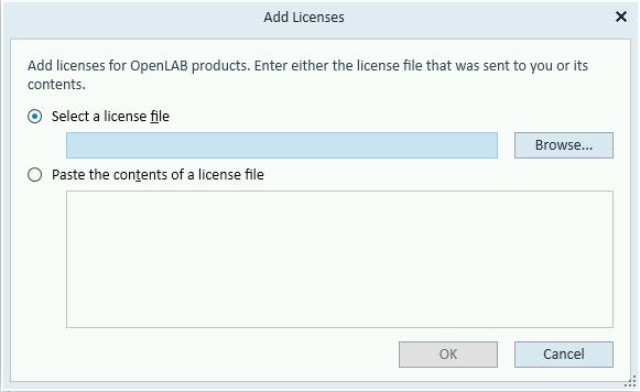Add your License to the Control Panel Configure Secure Workstation for OpenLAB CDS ChemStation Edition 6 Add your License to the Control Panel The license must be added to your system using the