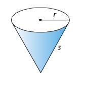 To find the area of the lateral area of a cone we need some definitions: Sector - A "pie-slice" part of a circle. The area between two radii and the connecting arc of a circle.