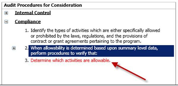 ADDING A NEW AUDIT PROGRAM PROCEDURE The new procedure appears in