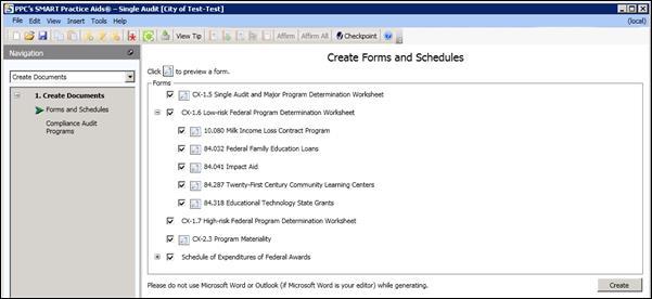 CREATE FORMS AND SCHEDULES Create Forms and Schedules You can create completed practice aids (Forms and Schedules) in Microsoft Word.
