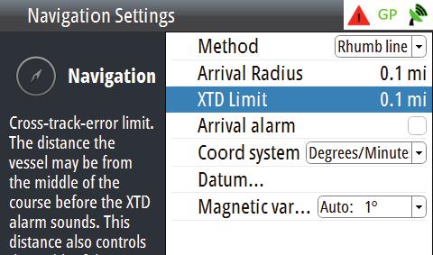 Arrival Radius: Arrival range limit [0.