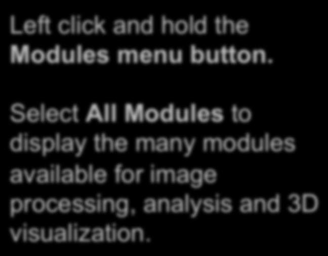 Select All Modules to display the many modules available