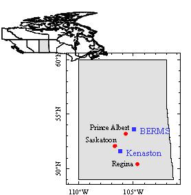 CanEx-UAVSAR Saskatchewan Schematic representation of the locations of the CanEx sampling sites within the Saskatchewan province, Canada.