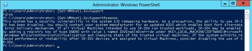 Figure 7: SR-IOV Support Step 3. Reboot Step 4. Verify the system is configured correctly for SR-IOV as described in Steps 1/2. 3.5.4.3.4 Creating a Virtual Machine (SR-IOV Ethernet Only) To create a virtual machine Step 1.