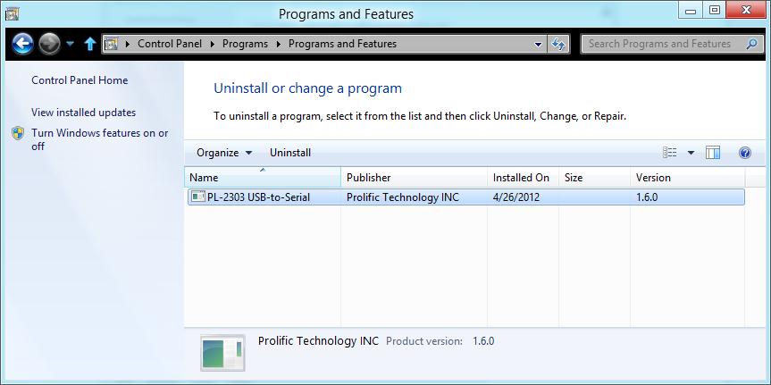 Uninstalling the PL-2303 Driver To uninstall the PL-2303 driver, follow the below steps: 1.