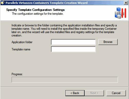 Creating Application Templates 19 Do the following: In the Application folder field, enter the full path to the folder on the Hardware Node where the application installation files are located (if