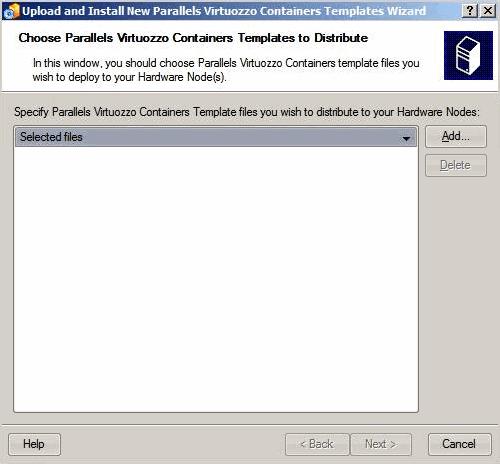 Managing Templates 37 Installing New Parallels Virtuozzo Containers Templates on Hardware Node In case you have one or more new Parallels Virtuozzo Containers templates that you would like to upload
