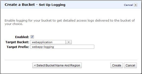 Where You're At 6. When the settings are as you want them, click Create. When Amazon S3 successfully creates your bucket, the console displays the properties of your empty bucket.